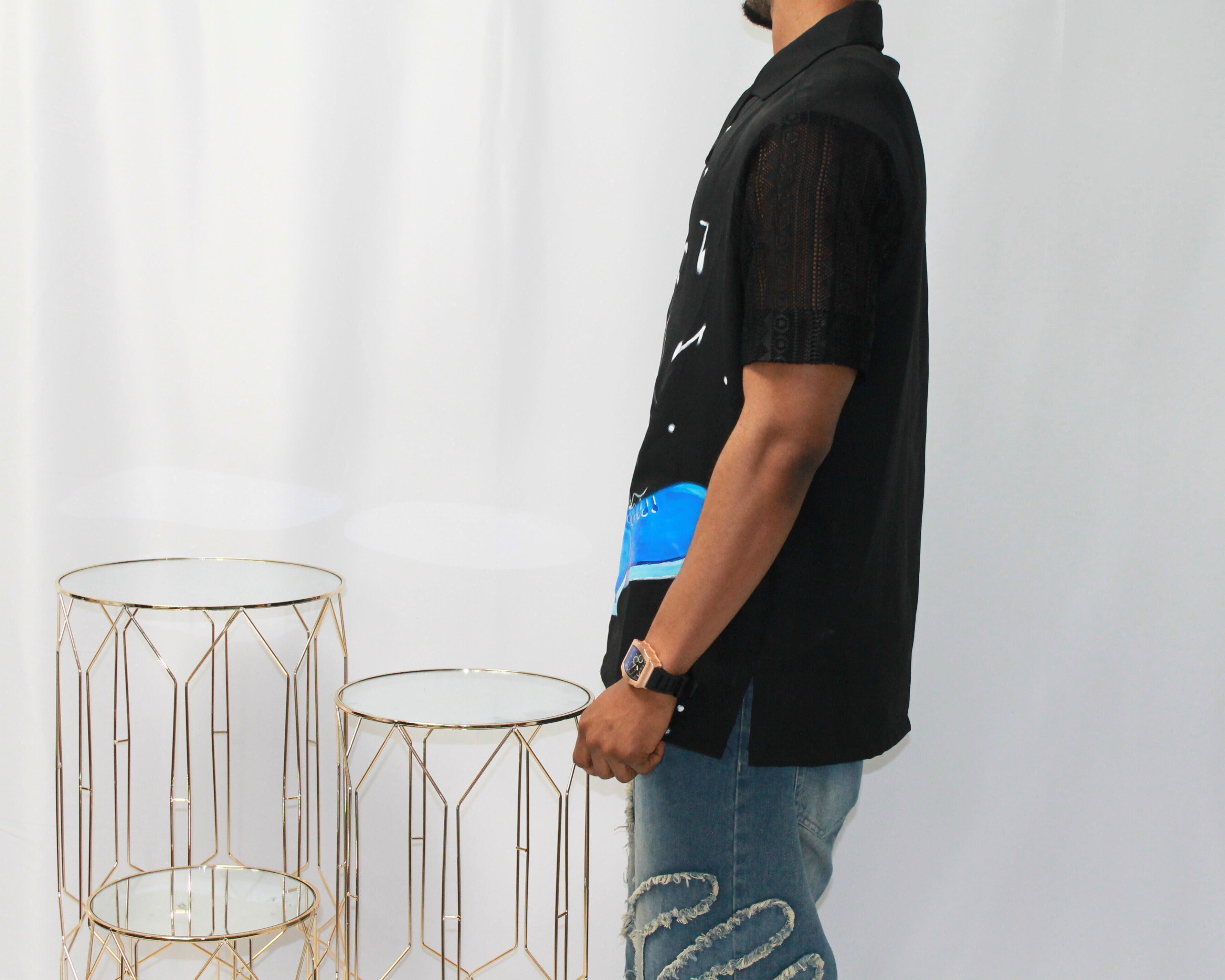 Artisan Noir Handpainted Shirt