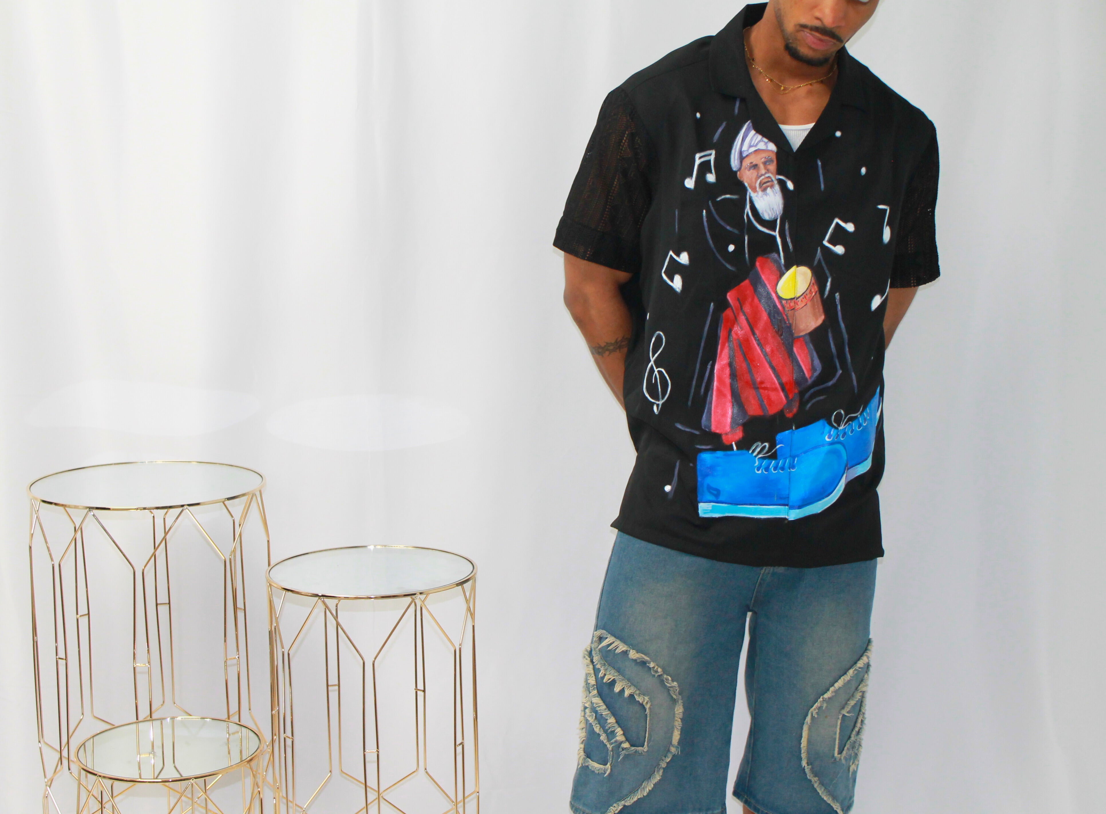 Artisan Noir Handpainted Shirt