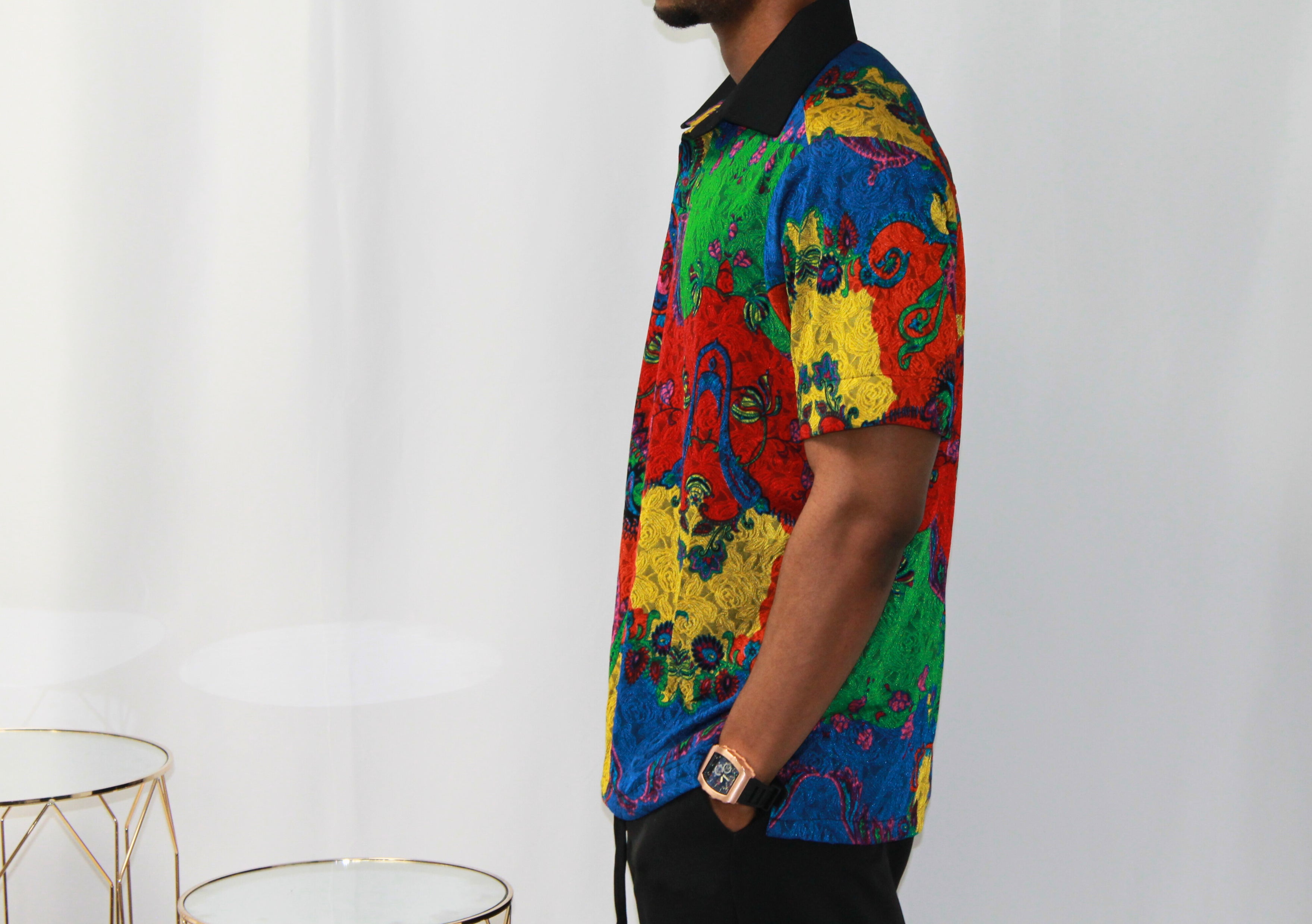Vivid Spectrum Button-Down Shirt