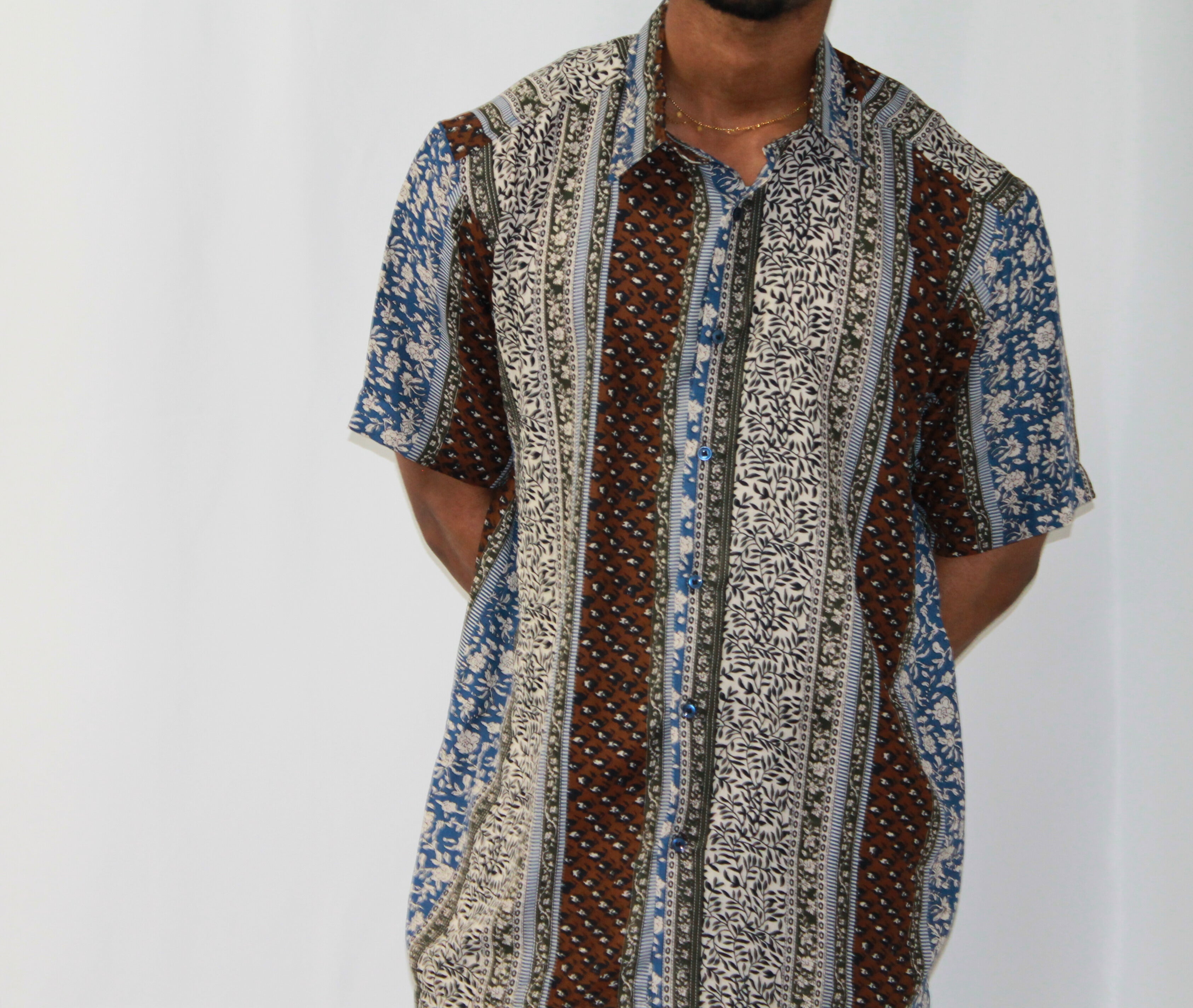 Urban Mosaic Mix Print Shirt