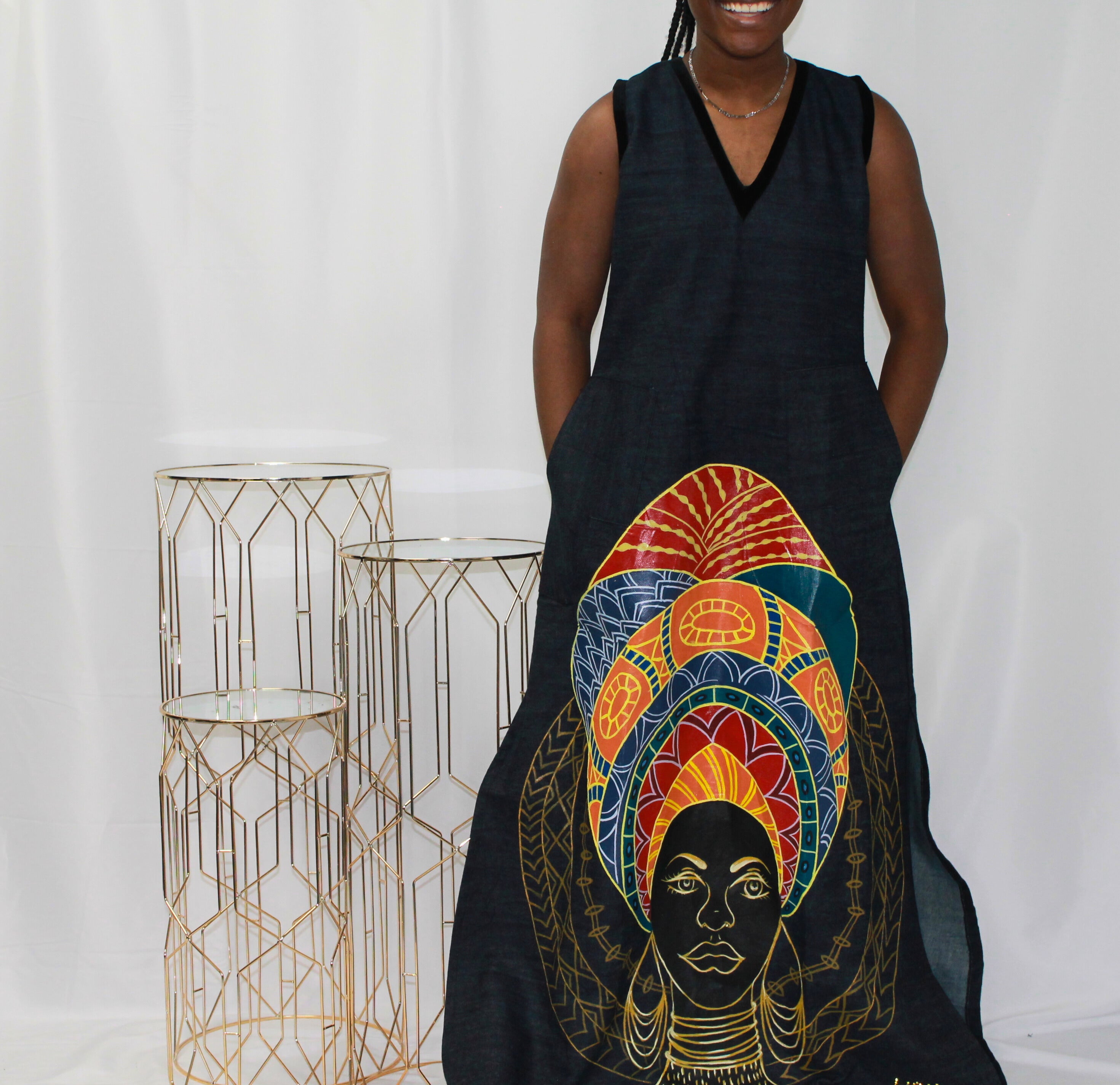 Denim Roots Maxi Dress