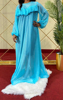 Ruffle Striped Maxi Dress