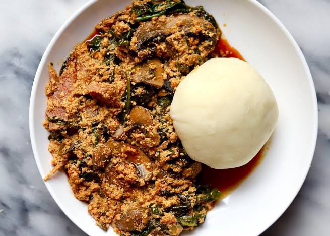 Egusi with Pounded Yam