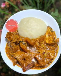 Ogbono with Pounded Yam